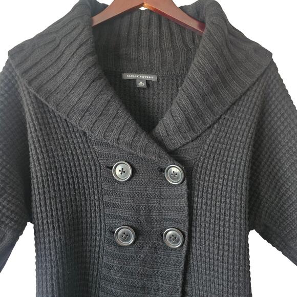 Banana Republic Short Sleeve Knit Cape Sweater Size M - Picture 2 of 8